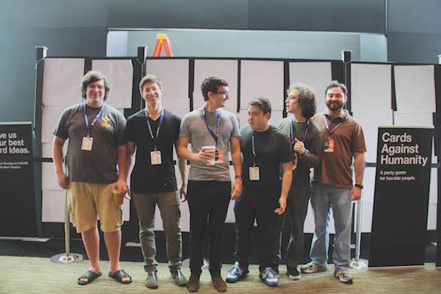 Some of the CAH founders at the Penny Arcade Expo
